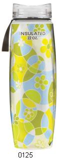 BOTTLE - Polar ERGO Insulated Water Bottle 650ml/22 oz, Classic Valve, CIRCLES & FLOWERS (special pricing, we are making room to expand our ranges)