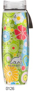 BOTTLE - Polar ERGO Insulated Water Bottle 650ml/22 oz, Classic Valve, FLOWER CANDY (special pricing, we are making room to expand our ranges)