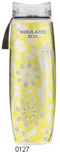 BOTTLE - Polar ERGO Insulated Water Bottle 650ml/22 oz, Classic Valve, SILVER & GOLD (special pricing, we are making room to expand our ranges)