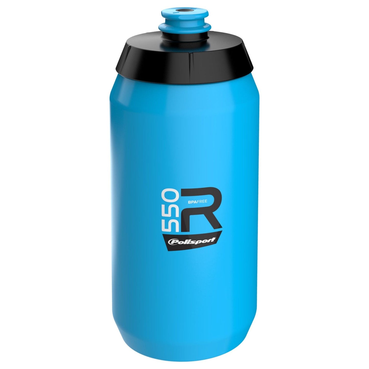WATER BOTTLE, SENSATIONAL - wide mouth - easy squeeze - high flow - lightweight BLUE 550ml Screw-On Cap Professional type - Quality Polisport product