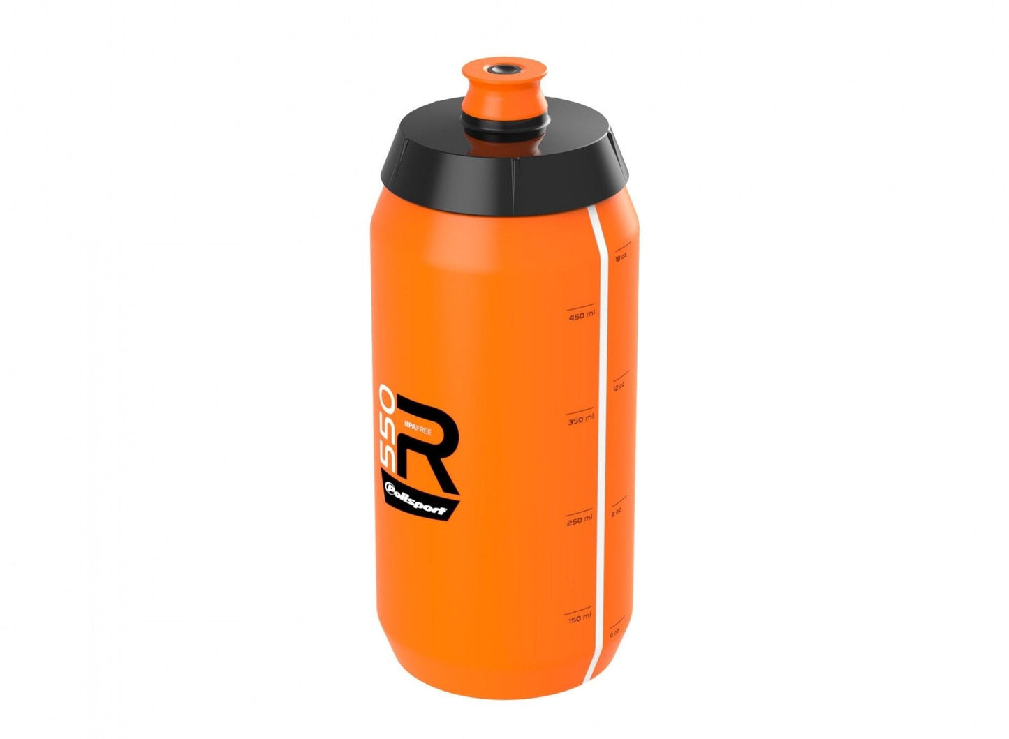 WATER BOTTLE, SENSATIONAL - wide mouth - easy squeeze - high flow - lightweight ORANGE 550ml Screw-On Cap Professional type - Quality Polisport product