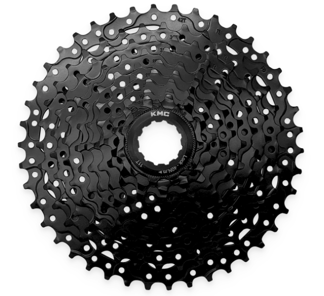 CASSETTE - 10 Speed, 11-42T, ED Black, Quality KMC product, Made In Taiwan (Hardened Steel)