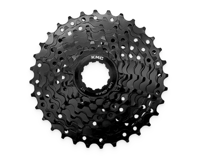 CASSETTE - 8 Speed, 11-32T, ED Black, Quality KMC product, Made In Taiwan