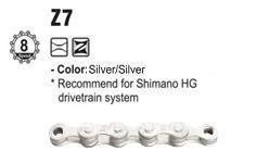 CHAIN WORKSHOP BOX - 6-7 Speed - KMC - Z7 - 116L - SILVER - w/Connect Link - 25 Chains - Includes 25 Chains