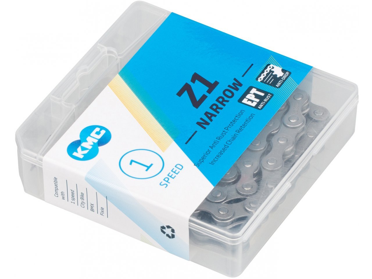 CHAIN - Single Speed - KMC Z1 - 112L - BROWN - w/Connect Link