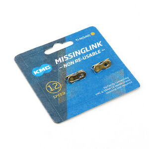 Connecting Link for 12 Speed, NON Re-Usable, KMC, Card of 2, TI-N GOLD