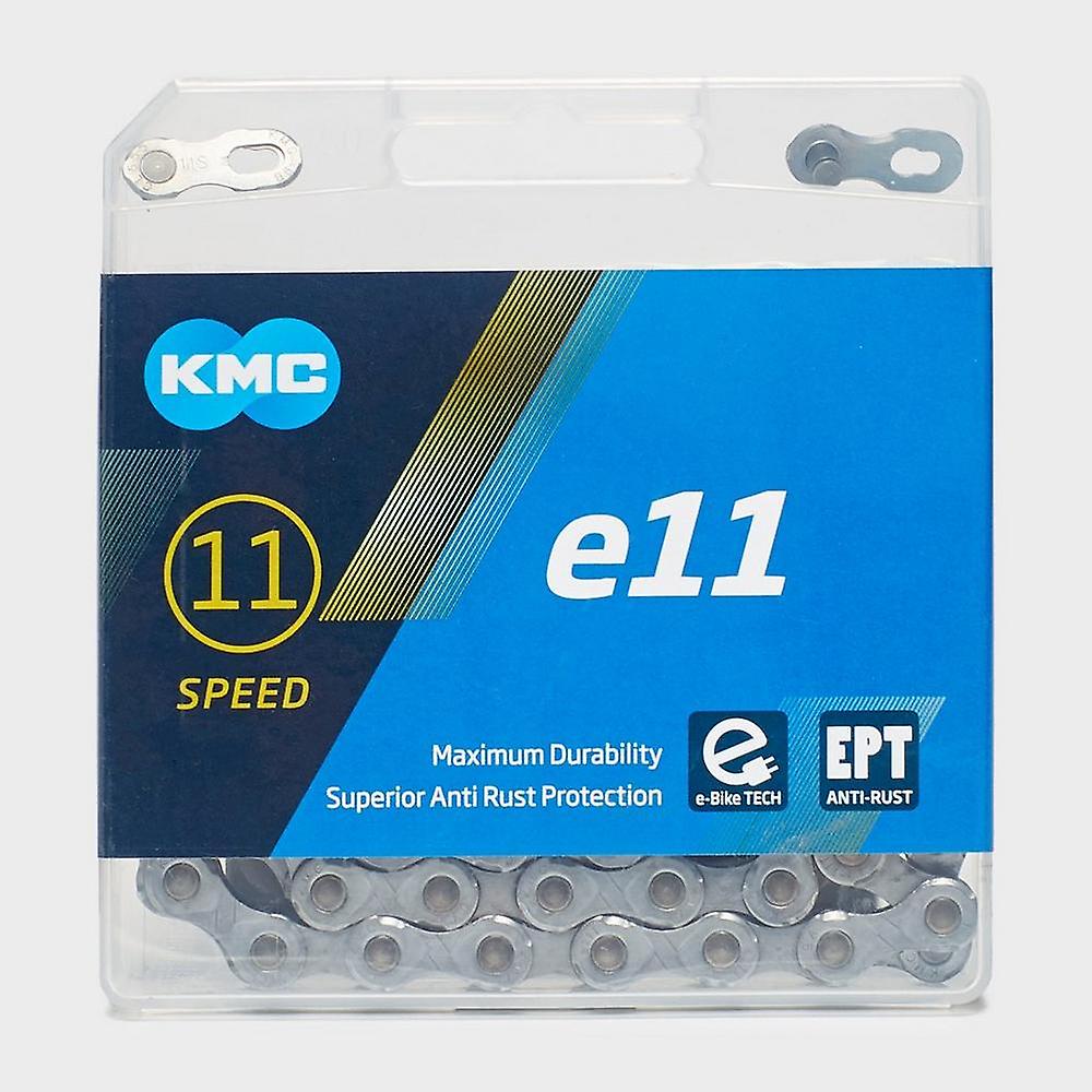 CHAIN - 11 Speed - KMC E11 EPT - 122L - DARK SILVER - EcoPro TeQ Coating - w/Connect Link - (Ebike Chain, higher pin power for e-Bike torque)