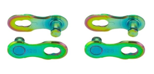 Connecting link, AURORA Green KMC, for 12 speed, 2pc/KMC card.