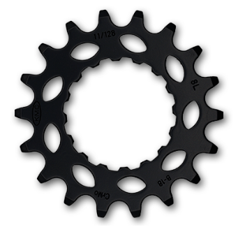 Drive Sprocket (Front) Bosch Gen2 , 1/2 x 11/128" x 18T, cr-moly, black, for E-Bike. Quality KMC product - Direct Mount