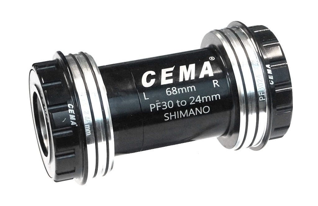 Bottom Bracket CEMA, Ceramic Hybrid, Interlock Adaptor, PF30 to 24mm interlock W:68/73 x OD:46, 24/24 for SHIMANO/FSA, Mod.SRC-BT-PF3024B