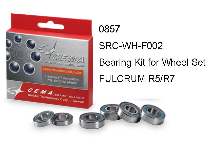 Ceramic Bearing Kit for wheel set, Fulcrum R5/R7. Mod.SRC-WH-F002, 5S-6901LLB x 2, 5S-6001LLB x 4, Quality Cema product