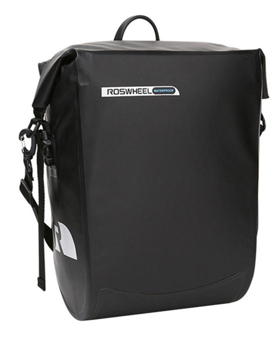 SAHOO Single pannier bag, rigid back board 20L w/carry handle 100% waterproof