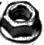 FLANGED NUT FOR M14 AXLE BLACK