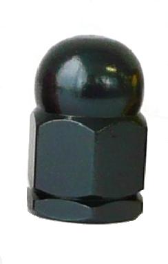 Sorry temp o/s ALLOY AXLE NUT - 3/8" x 26, Height 25mm, Black