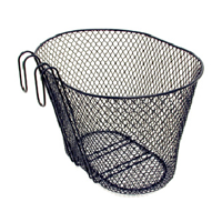 BASKET - Front, Mesh, Hooks onto Handlebars, Black, 27cm x 36cm x 25cm