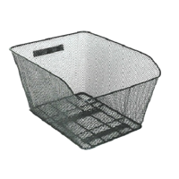 BASKET - Rear, Fixed with Fittings, Black, 41cm x 33cm x 25cm
