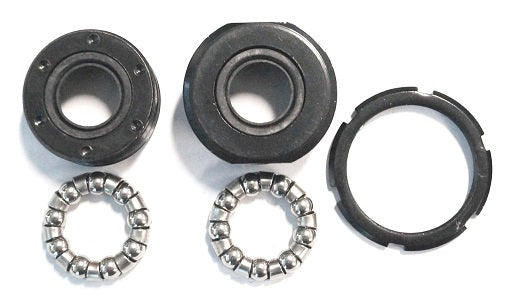 BOTTOM BRACKET SET - For Racer/MTB, Waterproof, Pin Type - Black, NECO (made in Taiwan)