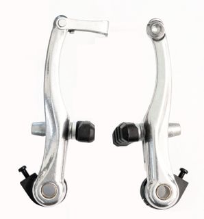 BRAKE V Brake Set, 110mm Arms, Alloy, Dual Spring Tension, SILVER (Front & Rear)