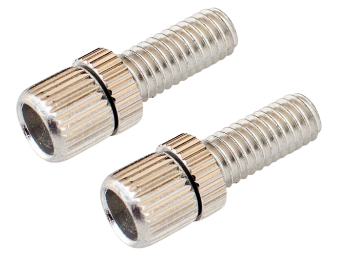 BRAKE ADJUSTING BARREL - M5, Alloy, SILVER (Bag of 2)