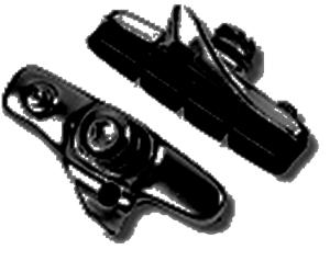 BRAKE SHOES - Cartridge Brake Shoes, For Road Bikes, 50mm, BLACK (Sold in Pairs)