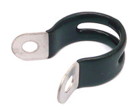 STAY BRACKET For Carrier, 22mm, Rubber Coating, BLACK/SILVER (Bag 4)