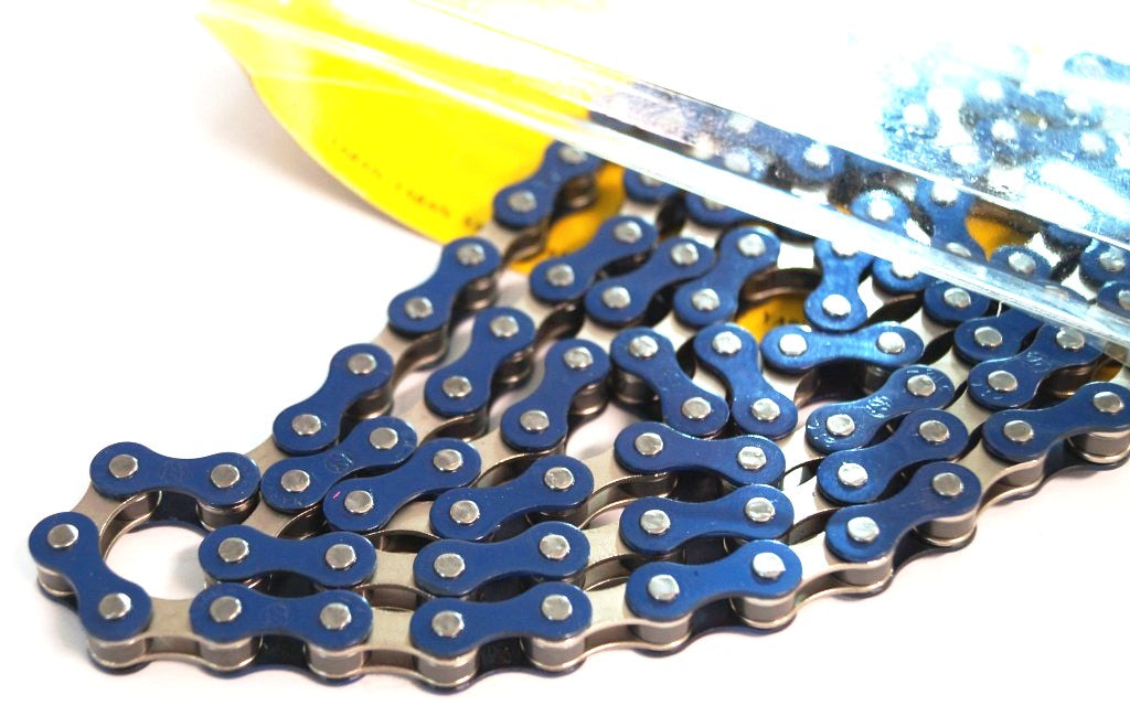 CHAIN 1/2 x 1/8 x 112L, Single Speed, Nickel, BLUE (YBN S-410)