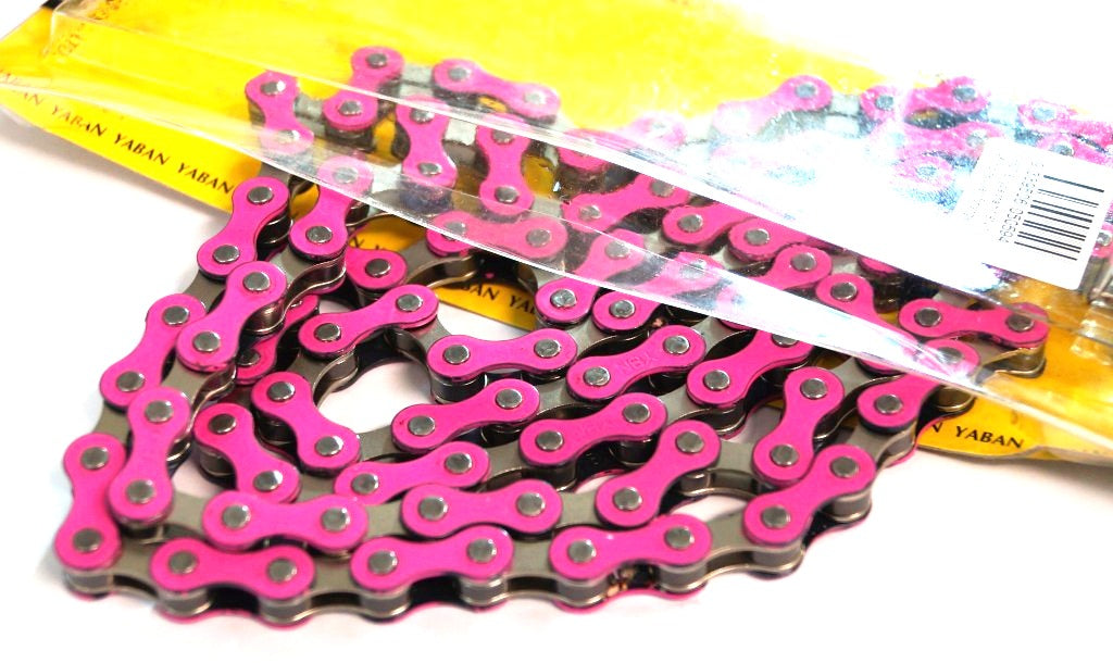 CHAIN 1/2 x 1/8 x 112L, Single Speed, Nickel, PINK (YBN S-410)