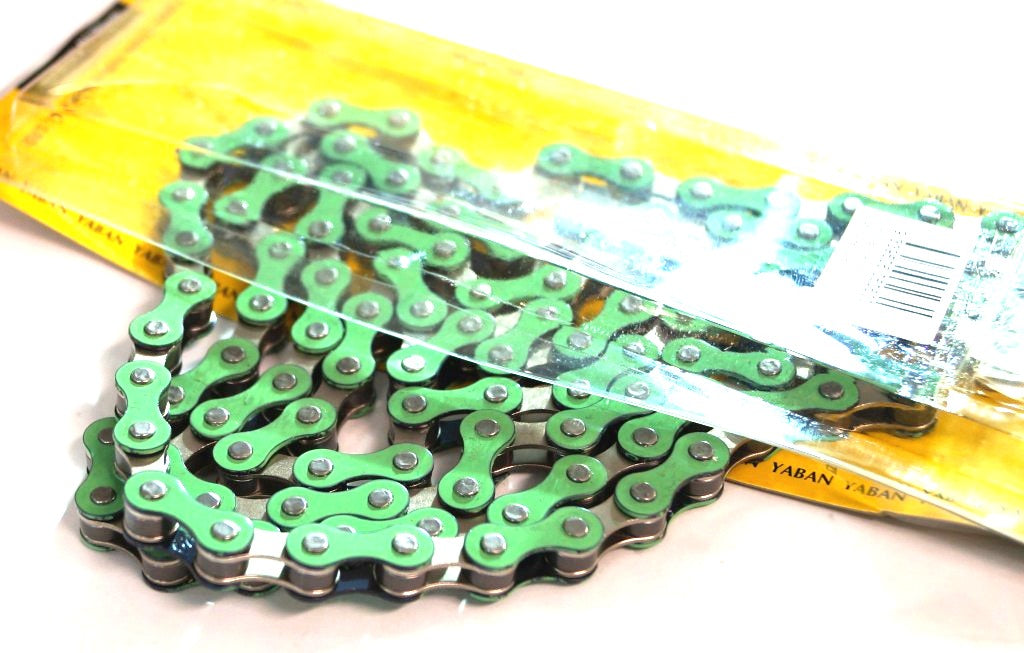 CHAIN 1/2 x 1/8 x 112L, Single Speed, Nickel, GREEN (YBN S-410)