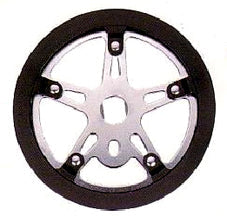 CHAIN RING 1/2 x 3/32 x 40T, for OPC, with Black Double Guard, SILVER