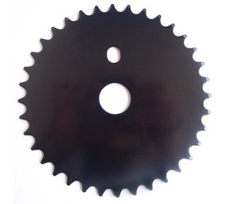 CHAIN RING 1/2 x 1/8 x 36T, Steel BLACK