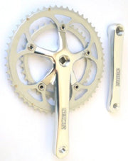 CHAINWHEEL SET 170mm x 53/39T, 130 BCD, Replaceable Chain Rings, Diamond Taper SILVER