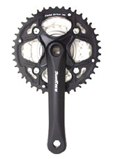 CHAINWHEEL SET 170mm x 24/34/42T, 90 deg Crank Hole. 7/8 Speed, Alloy BLACK