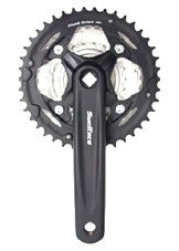 CHAINWHEEL SET  175mm x 22/32/42T, (Diamond Taper)  7/8 SPEED, Alloy  BLACK