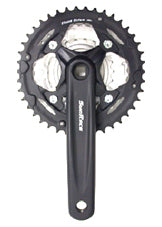 CHAINWHEEL SET 170mm x 22/32/42T, 90 deg Crank Hole. 7/8 SPEED, Alloy BLACK
