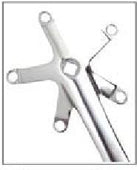 CRANK SET 170mm Crank, 130 BCD, Uses 103mm BB, Left & Right, Single Speed, Alloy SILVER