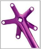 A Special offer CRANK SET 170mm Crank, 130 BCD, Uses 103mm BB, Left & Right, Single Speed, Alloy PURPLE