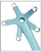 A Special offer CRANK SET 170mm Crank, 130 BCD, Uses 103mm BB, Left & Right, Single Speed, Alloy BABY BLUE