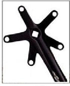 CRANK SET 170mm Crank, 130 BCD, Uses 103mm BB, Left & Right, Single Speed, Alloy BLACK