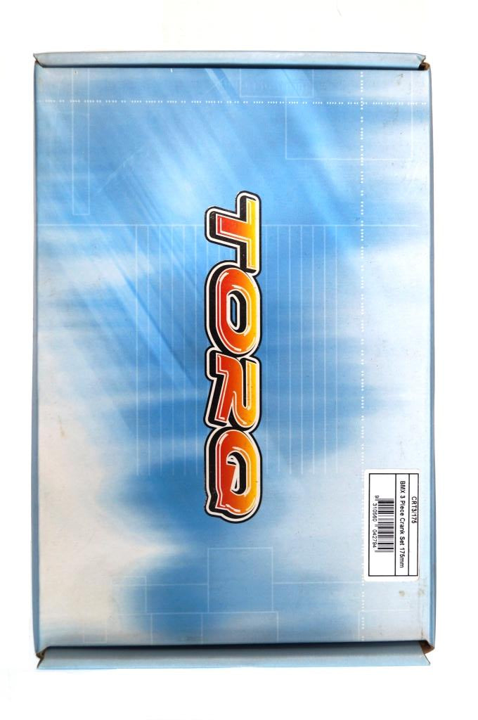 CRANK SET - 3 Piece, BLACK, 175mm, with USA Loose Ball BB set, 19 x 8T x 145mm spindle