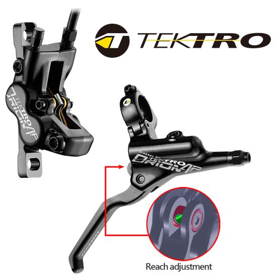 Hydraulic disc brake kit, TEKTRO, HD-M745R rear, alloy caliper and lever,1900mm hose, w/o rotor, 4 piston