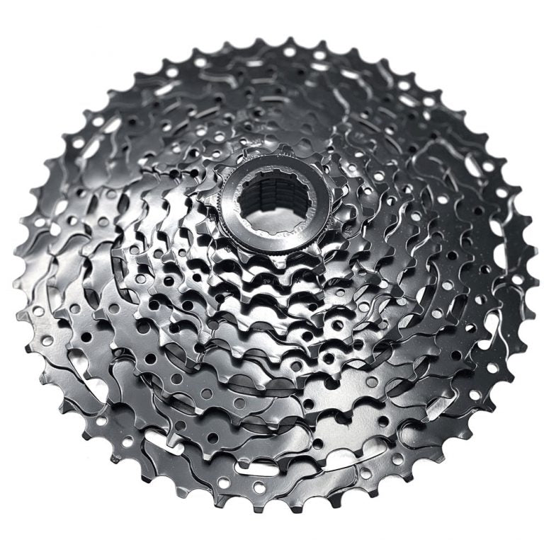 Cassette, Mod.CS-M350-9, for 9 speed, 11-46T, black., Quality Tektro part