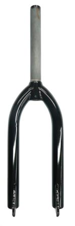 FORK 20, Threadless (1.1/8, OD 28.6mm, ID 25.4mm, Stem 200mm) 3/8" Axle, Cr-mo, BLACK