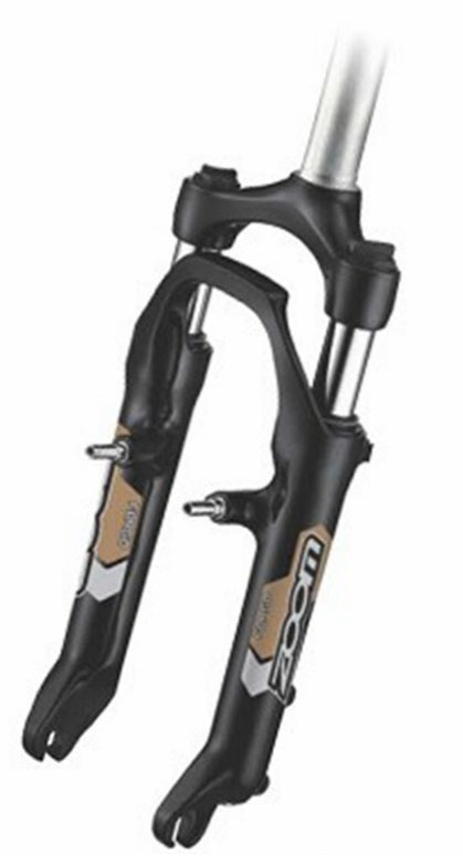 SUSPENSION FORK 700c, Threaded 100mm, black, 1 1/8" stem 230mm, for V-brake