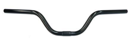 HANDLEBAR 25.4mm, 63cm Wide, 105mm Rise, Steel BLACK
