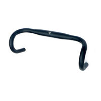 HANDLEBAR 31.8mm, 38cm Wide, 125mm Drop, 6061 Alloy, BLACK