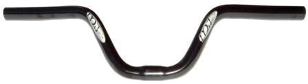 HANDLEBAR 25.4mm, 63cm Wide, 150mm Rise, Steel BLACK