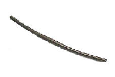 HANDLEBAR 25.4mm, 62cm Wide, Almost Straight, Steel BLACK (20mm Sweep)