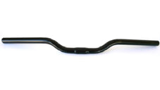 HANDLEBAR 25.4mm, 60cm Wide, 30mm Rise, Steel BLACK