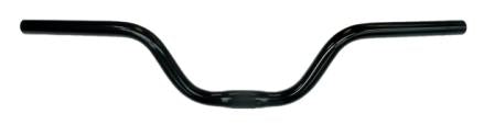HANDLEBAR 25.4mm, 62cm Wide, 100mm Rise, Alloy BLACK