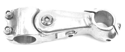Ahead Stem -- 105mm Ext, 0-50 Degree, 28.6mm Dia., 25.4mm BB, Polished Silver